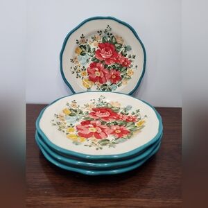 The Pioneer Woman Vintage Floral Set Of 4 8.5" Salad Plates
